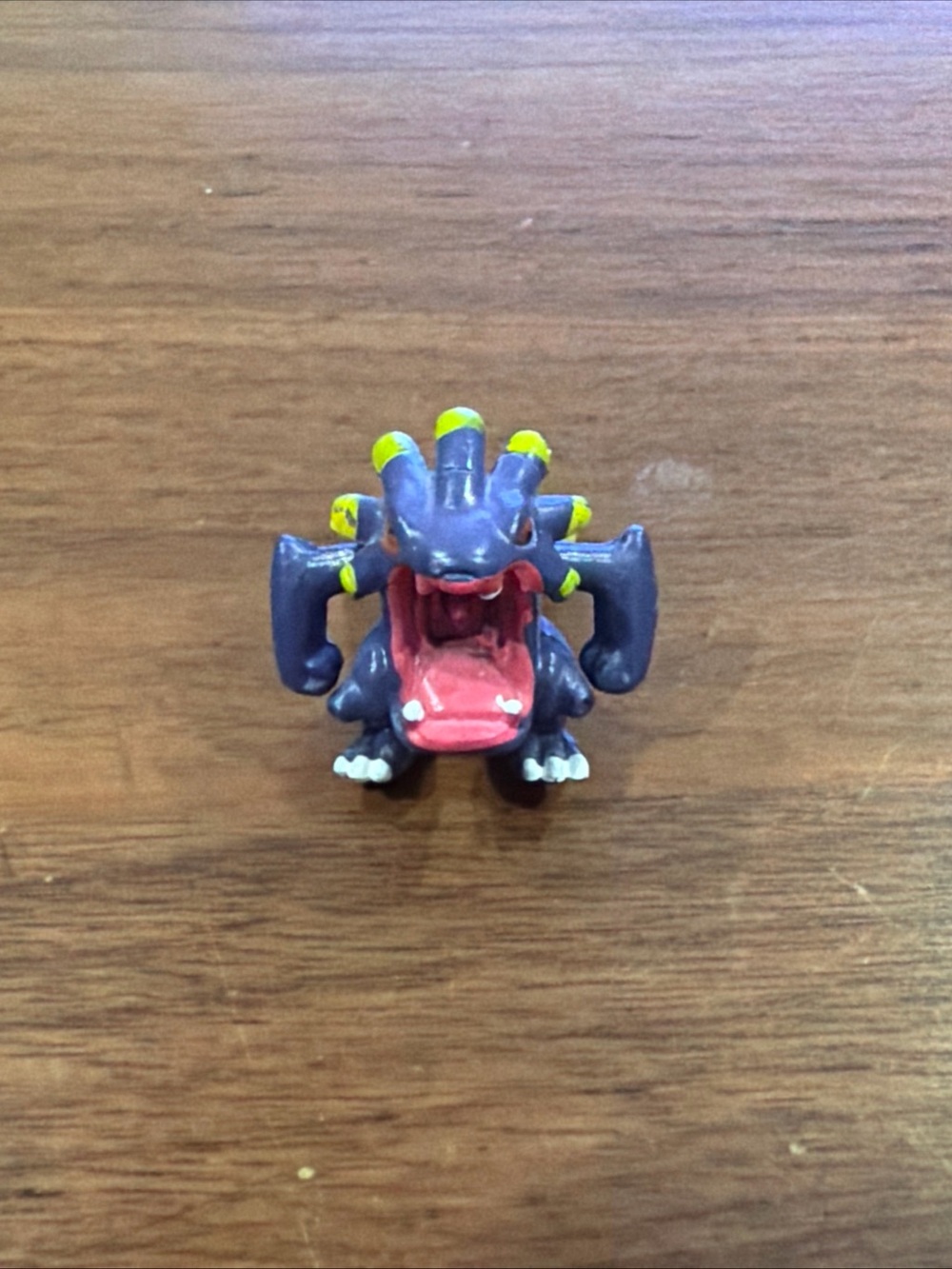 Pokemon Purple Monster Figure with Yellow Spikes and Red Mouth